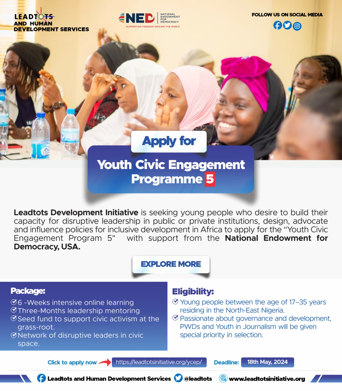 Apply Now For Youth Civil Engagement Program Cohort '5' 